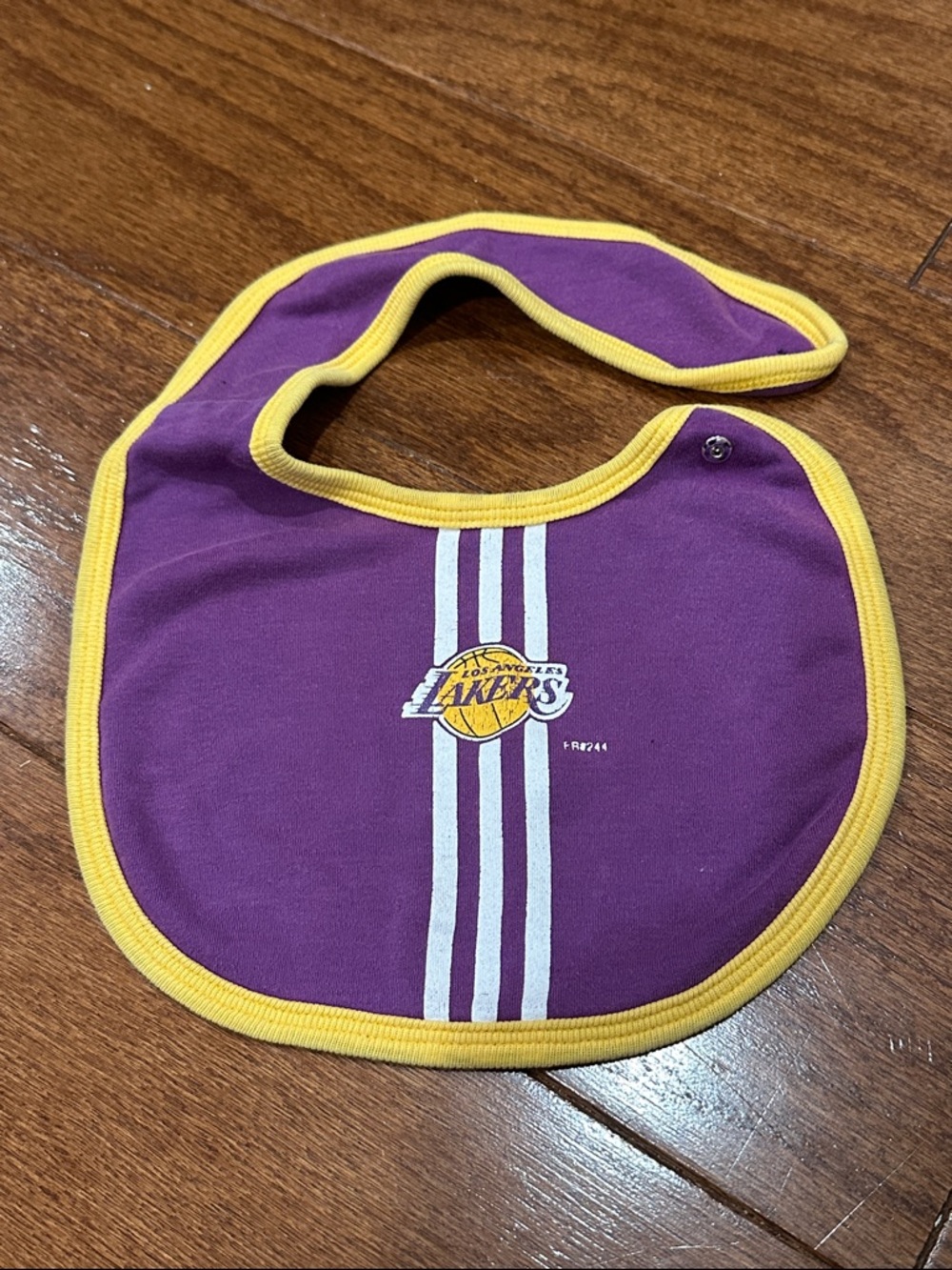 Los Angeles Lakers vintage Purple & Gold Baby Bib